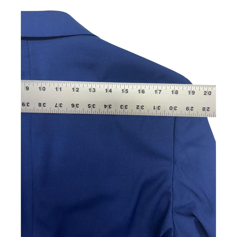 Joseph Abboud 40R Royal Blue Blazer Jacket Sport Suit Coat Stretch Wool Soft